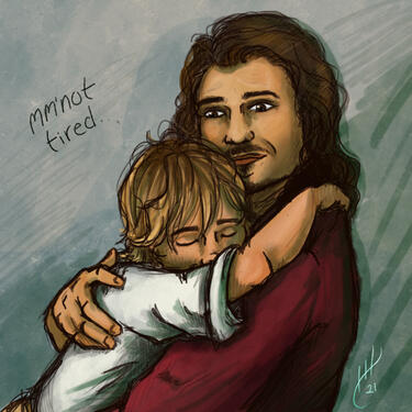 Henry & Will Half Body, $40